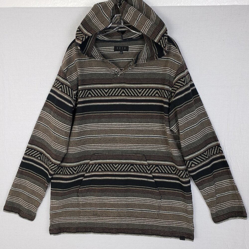 KR3W Baja Hoodie Skate Krew Sweater Jacket Skateboard Streetwear size L Y2K